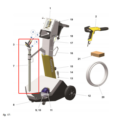 1009679 Sprzęt powlekania części zamiennych Fluidizing / Suction Unit Optiflex Pro B