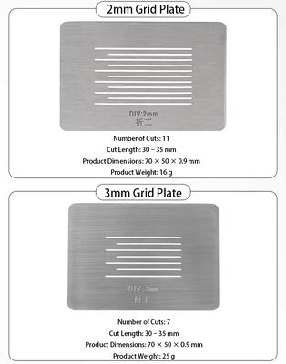 Kompletny zestaw do testu adhezji metodą nacinania krzyżowego z nożem 1mm, płytą prowadzącą i narzędziami